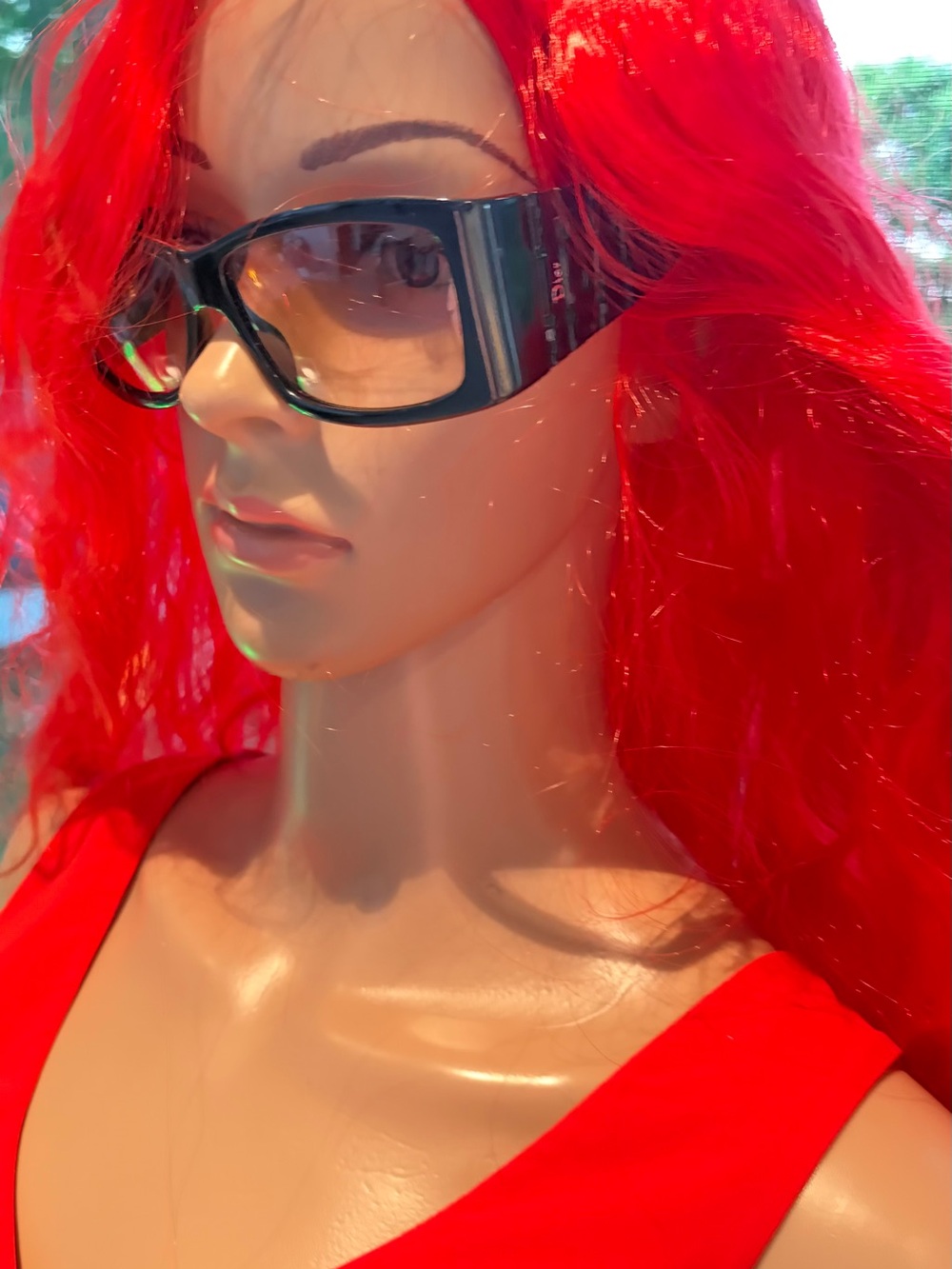 Dior Black Sunglasses with Silver Logo Accent As Is Gems Fell Out